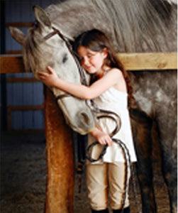 Retrato niña y caballo